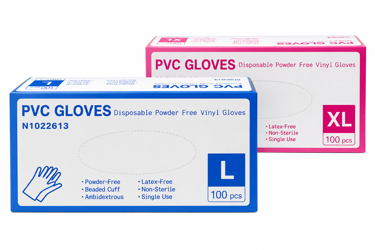 Clear Vinyl Exam Gloves,100/Box (20/carton) - 2,000 GLOVES