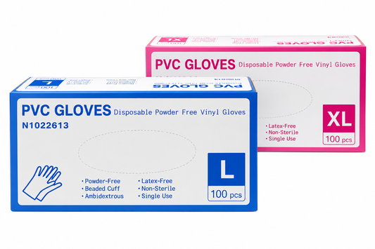 Clear Vinyl Exam Gloves,100/Box (20/carton) - 2,000 GLOVES