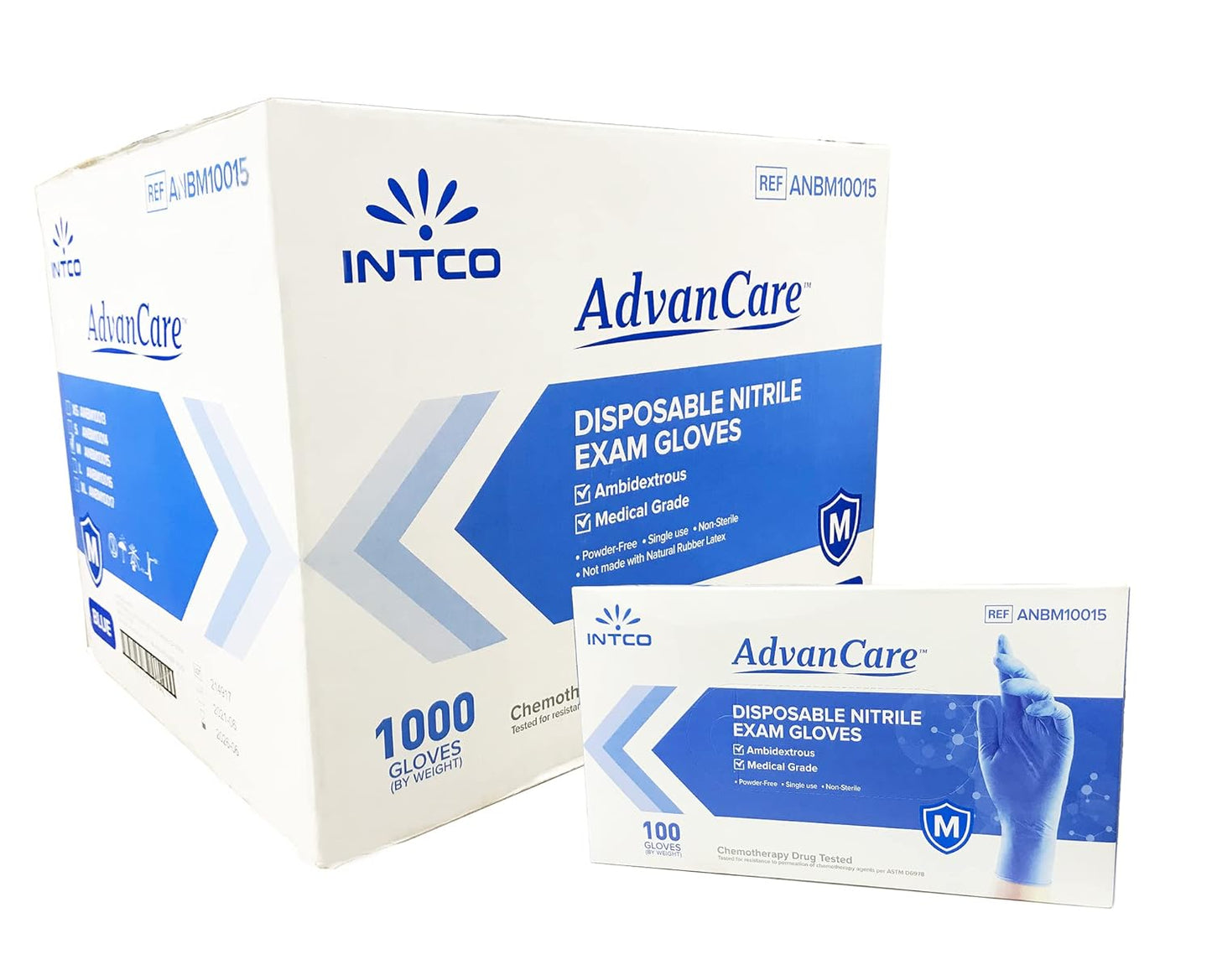 AdvanCare Medical Nitrile Exam Gloves Latex-Free & Powder-Free Disposable Glove,Size Medium (120 CASES OF 1,000)