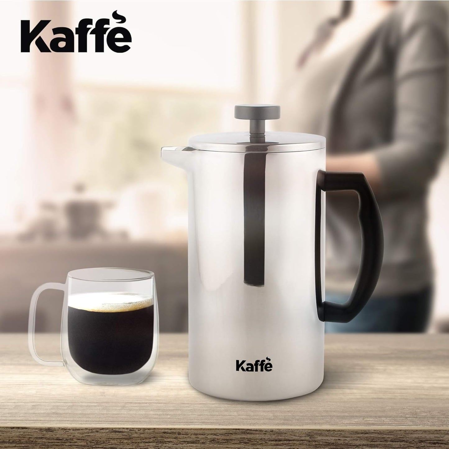 Stainless Steel French Press Coffee Maker,27oz