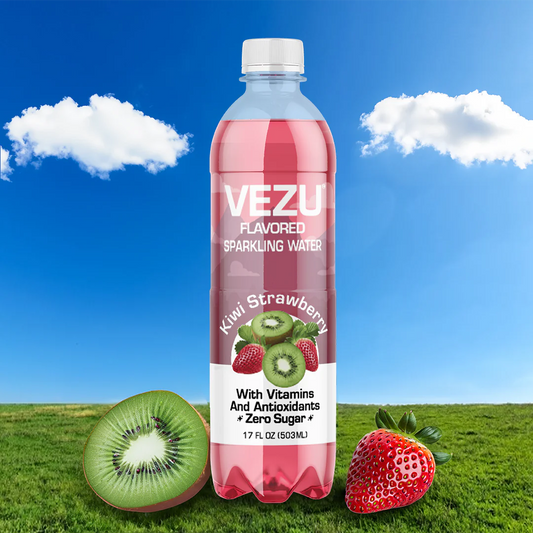 Vezu Kiwi Strawberry Sparkling Water, 17 oz