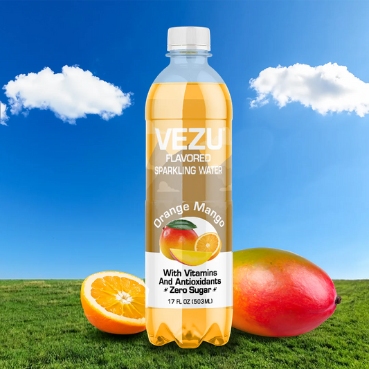 Vezu Orange Mango Sparkling Water, 17 oz