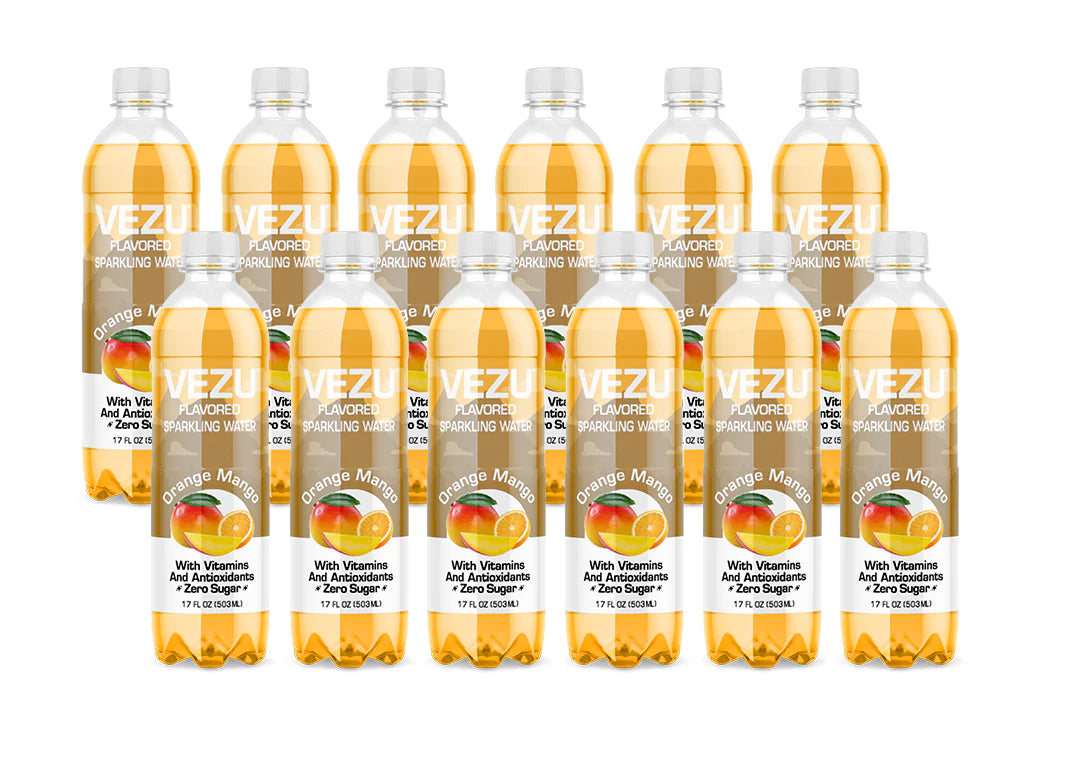 Vezu Orange Mango Sparkling Water, 17 oz