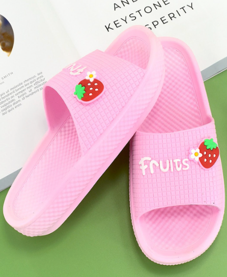 PVC Fruits & Bear Slide Sandals – Assorted Designs