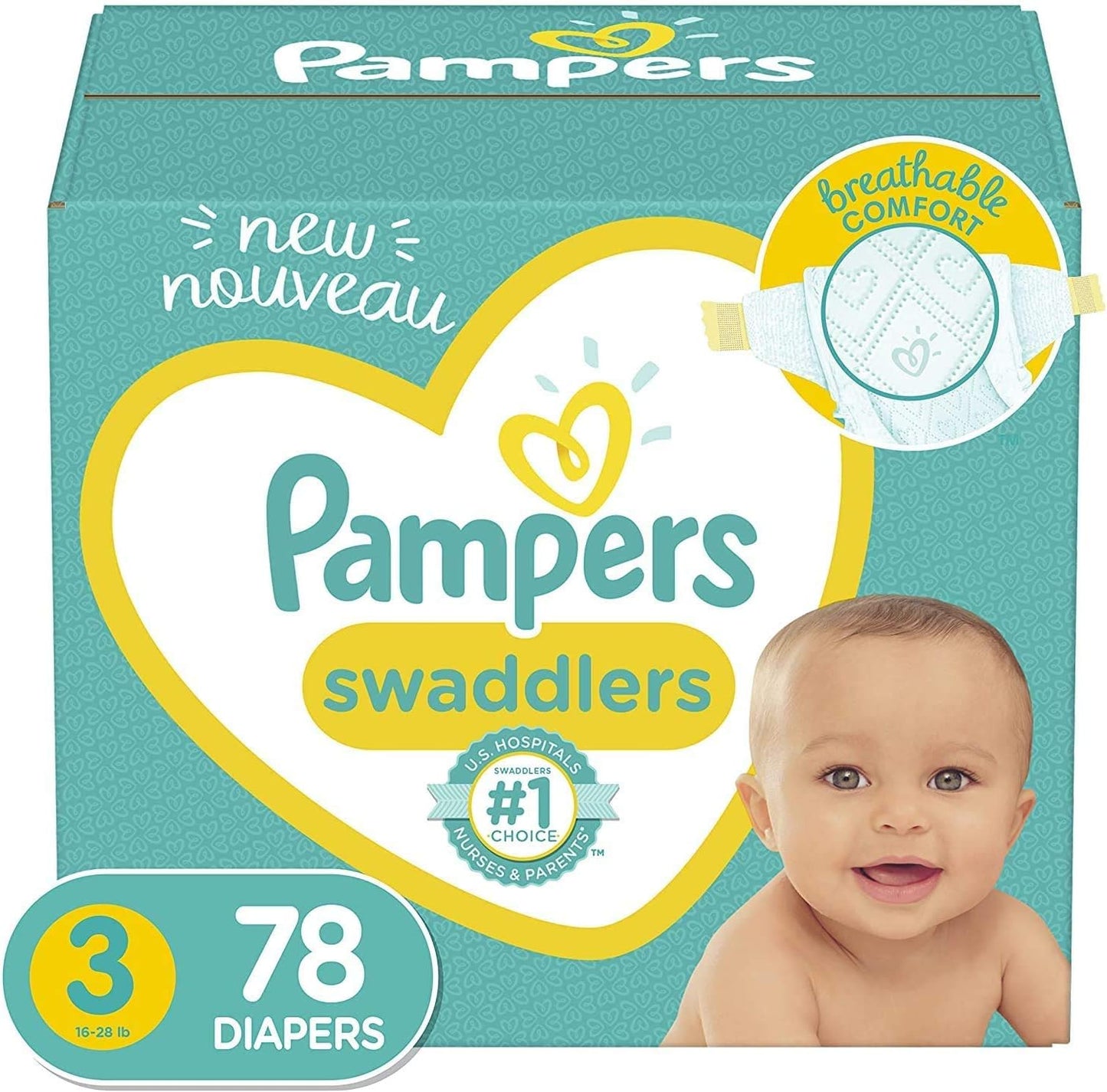 Pampers Swaddlers Diapers Size 3, 78ct