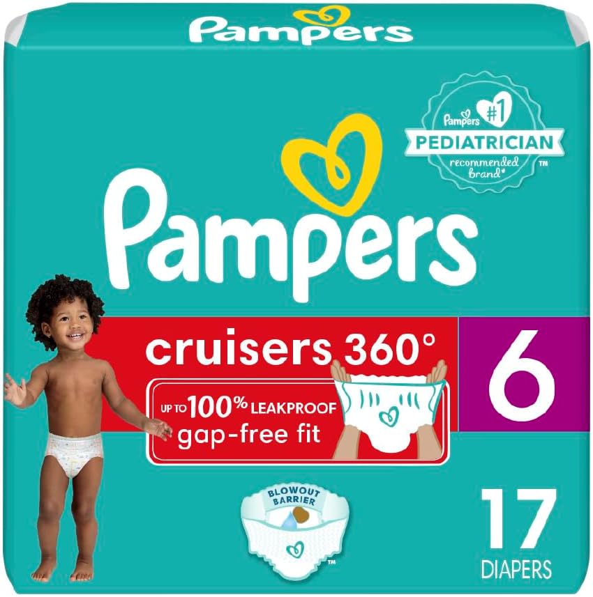 Pampers Cruisers 360 Diapers, Size 6,17 Count