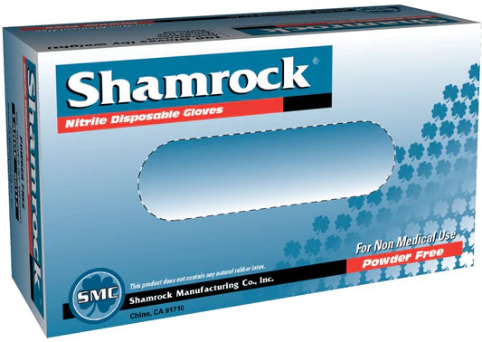 Shamrock 80000 Series Powder Free Fully Textured Blue Nitrile Gloves,5Mil, 100/box