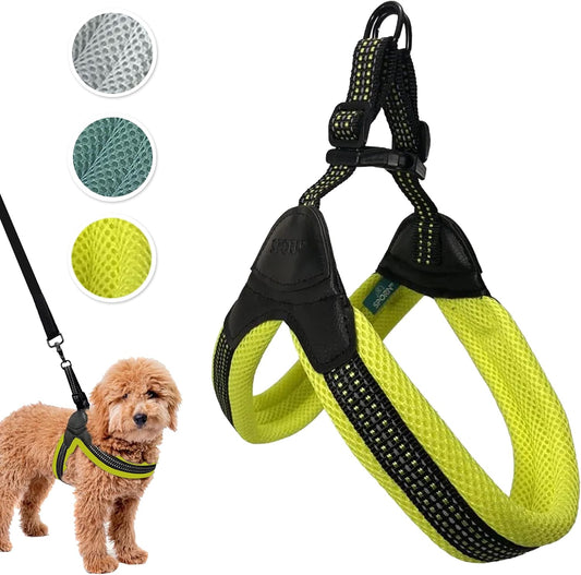Sporn Easy-Fit Mesh Dog Harness, Large, Yellow