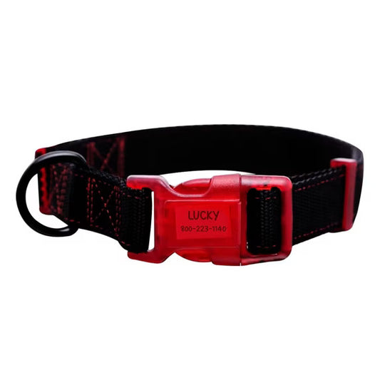 Sporn Dog ID Collar, Red, Large
