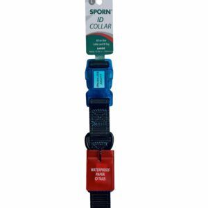 Sporn Dog ID Collar, Blue, Medium