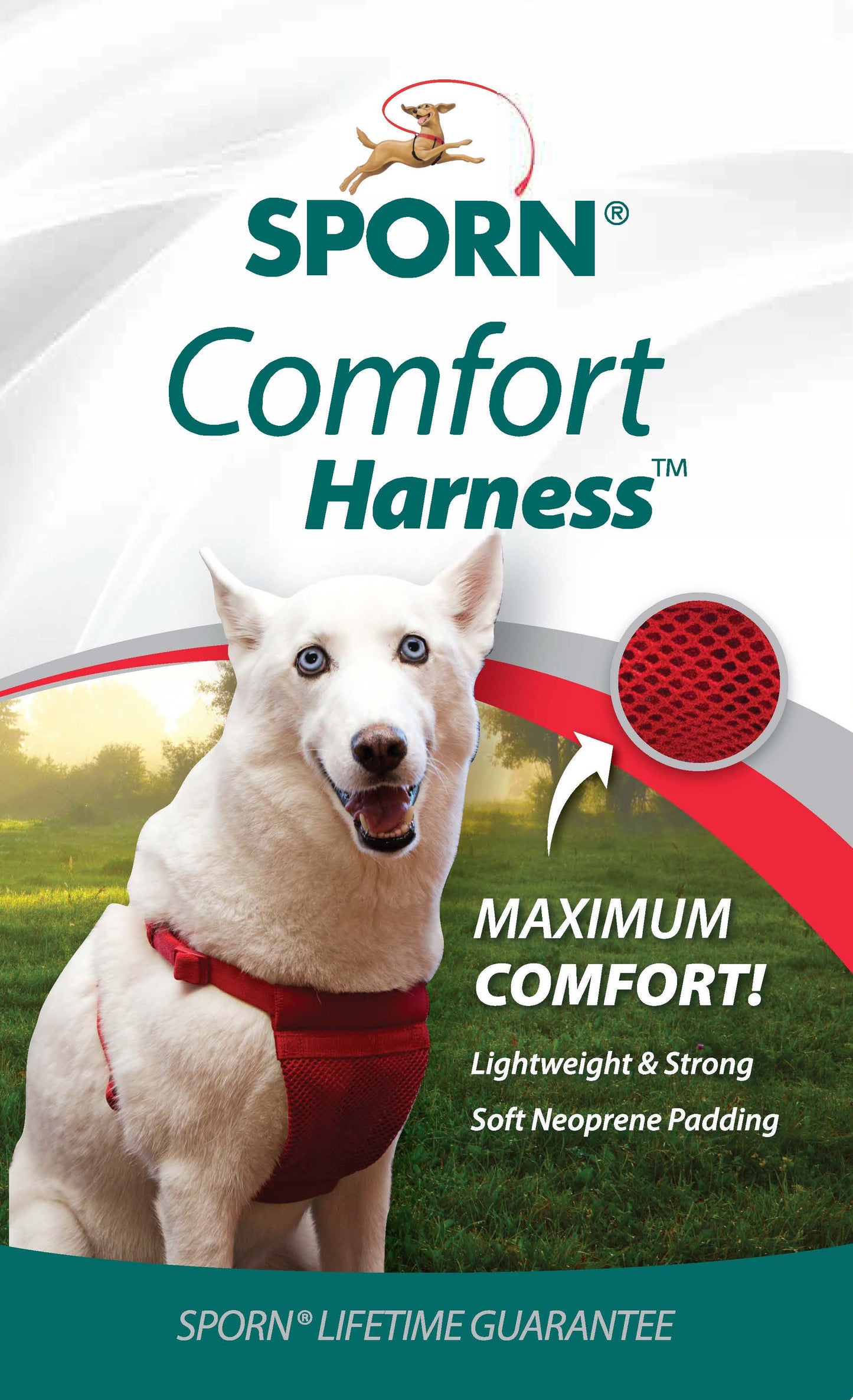 comfort harness with soft material