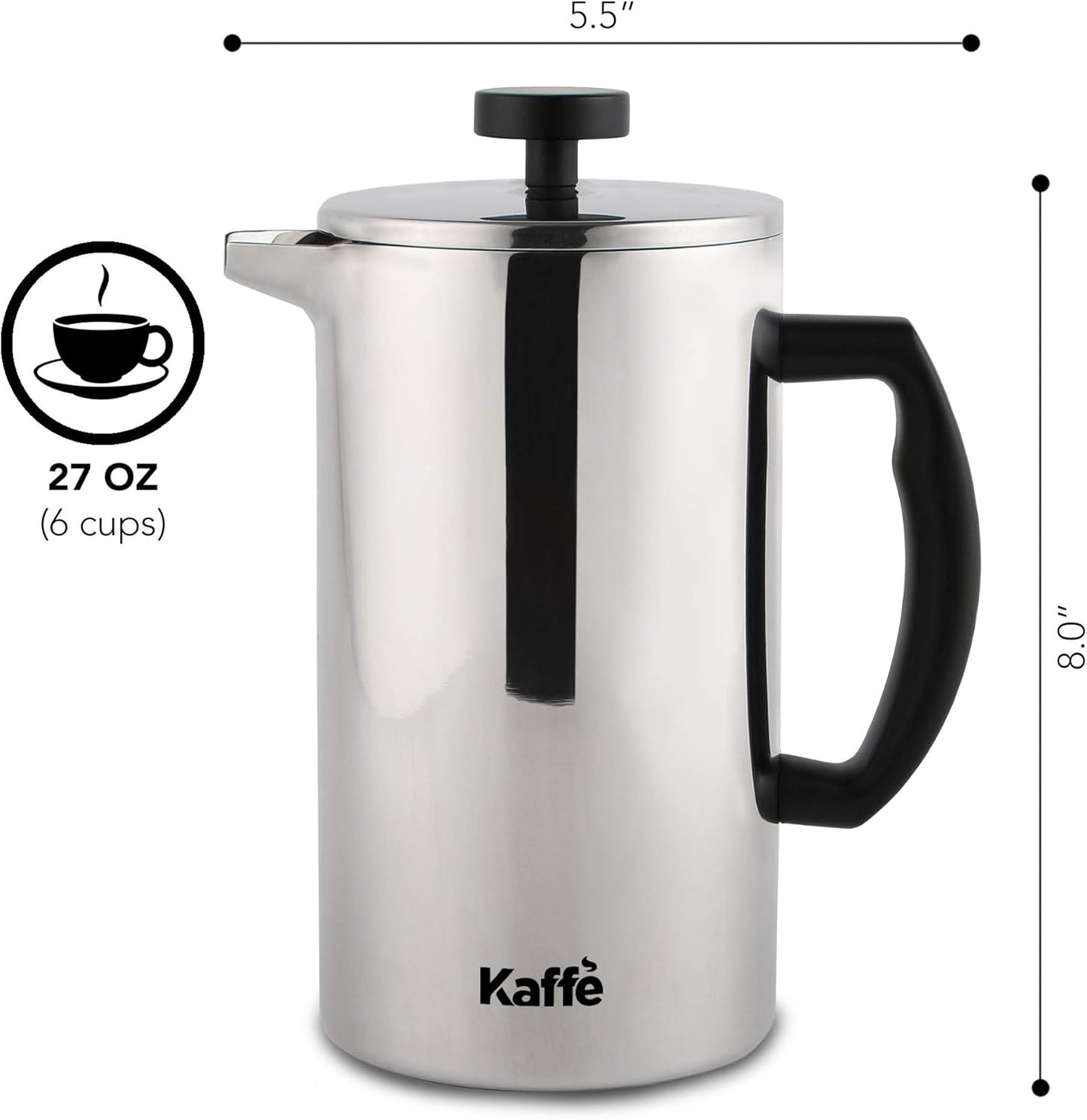 Stainless Steel French Press Coffee Maker,27oz