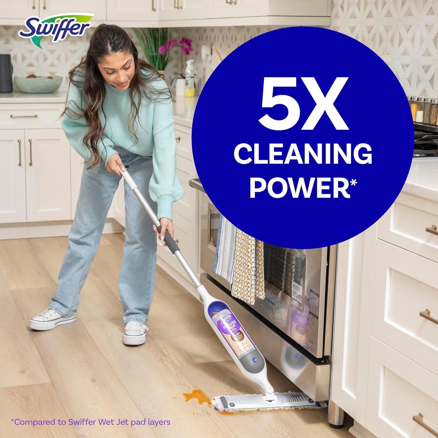 Swiffer Power Mop Wood, Multi-Surface Cleaning Set