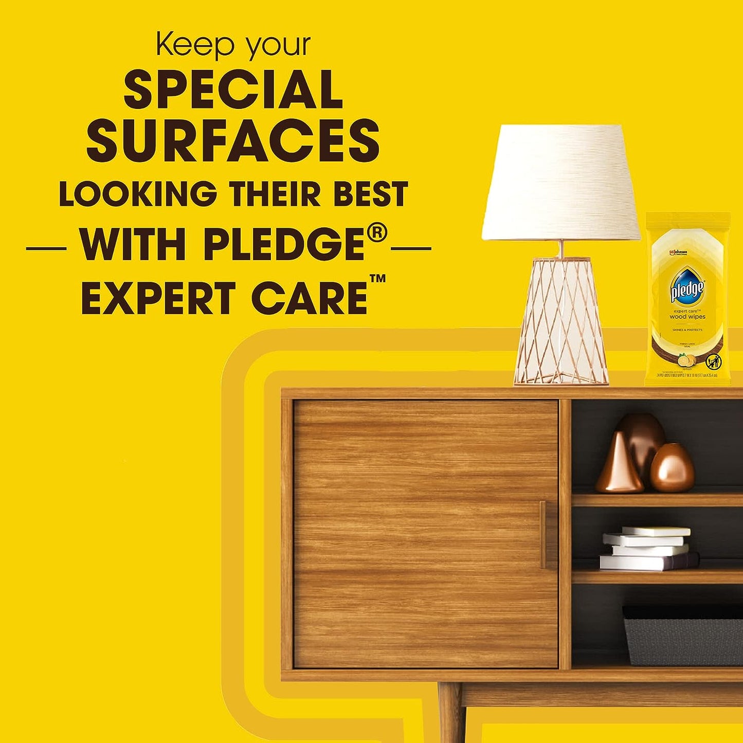 Pledge Expert Care Wood Wipes,24ct