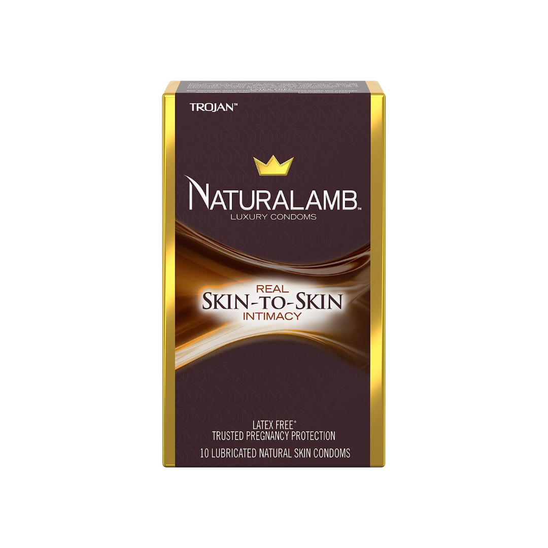 TROJAN NaturaLamb Luxury Latex-Free Condoms, 10 Count