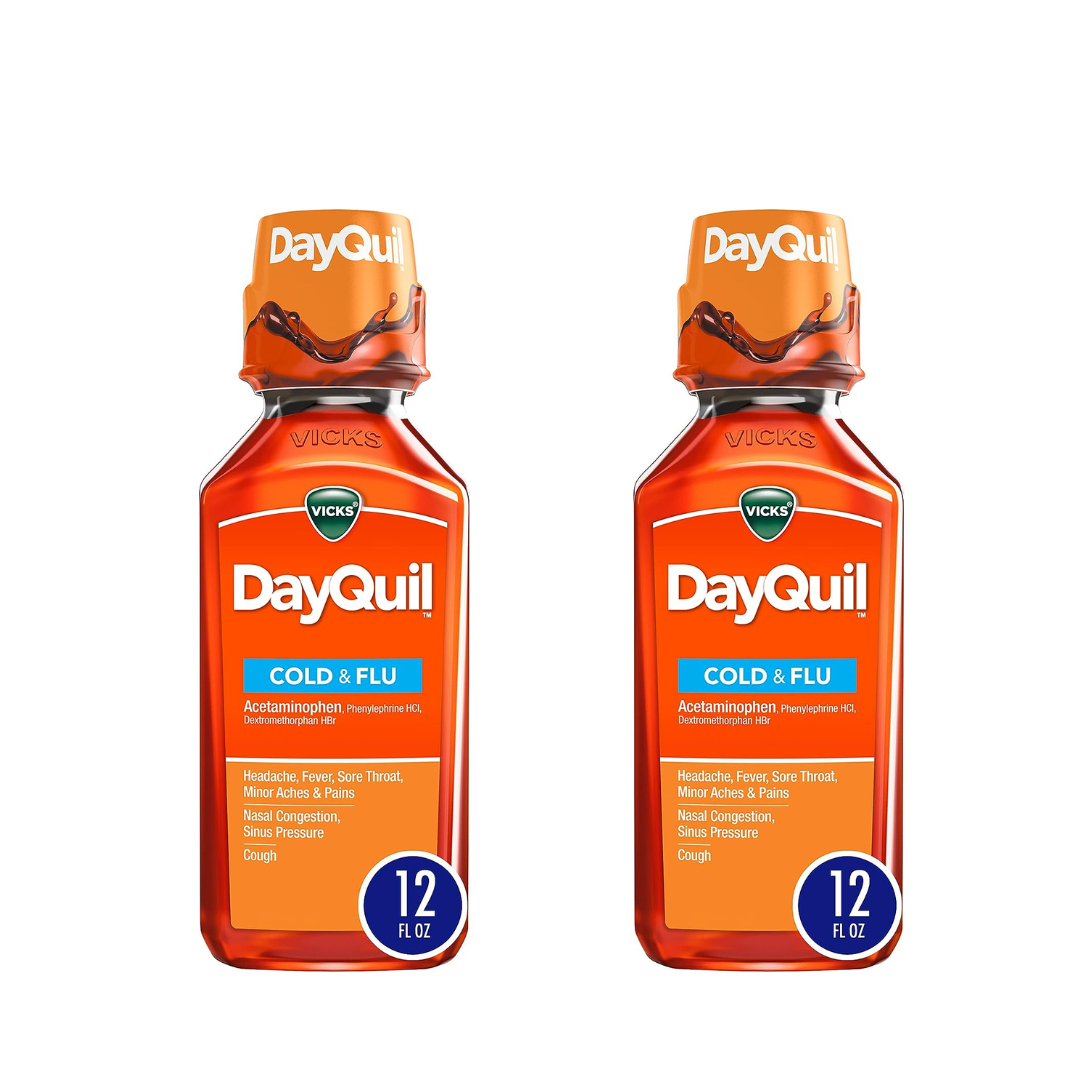 Vicks DayQuil,Cough, Cold, & Flu,12oz