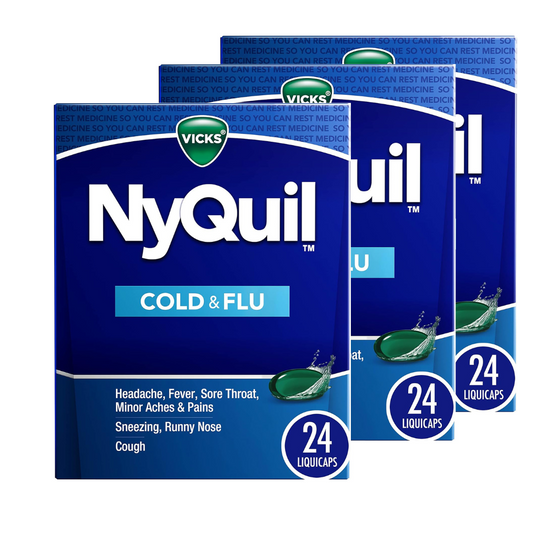 Vicks NyQuil Cold & Flu Medicine LiquiCaps,24ct