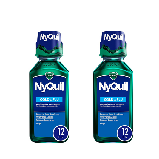 Vicks NyQuil, Nighttime Cold & Flu Symptom Relief ,12oz