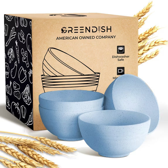 13oz Wheat Straw Bowls Set of 4