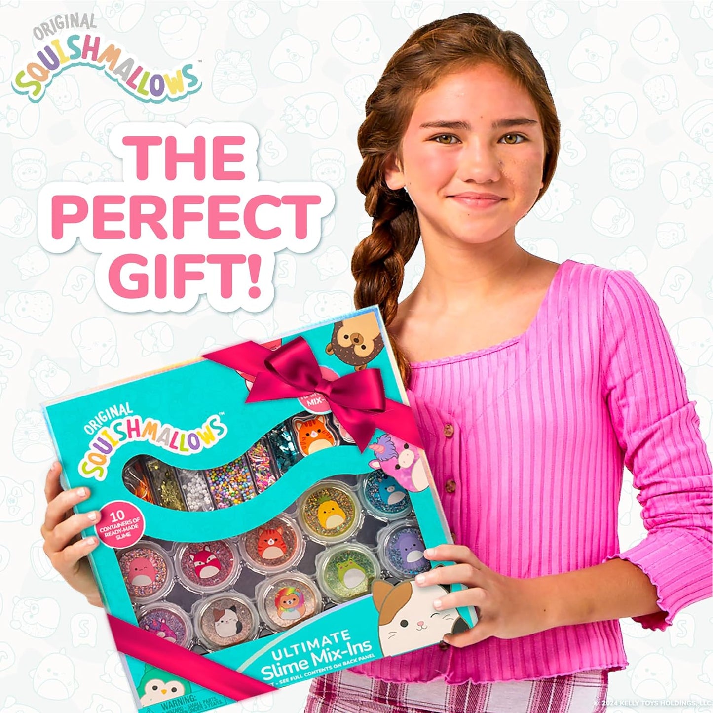 Squishmallows Ultimate Slime Mix'Ins, 10-Pack, Glitter & Cloud Slime