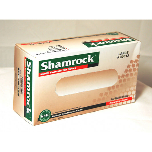 Shamrock 30000 Series Powder Free Fully Textured Blue Exam Grade Nitrile Gloves,5Mil, 100/box