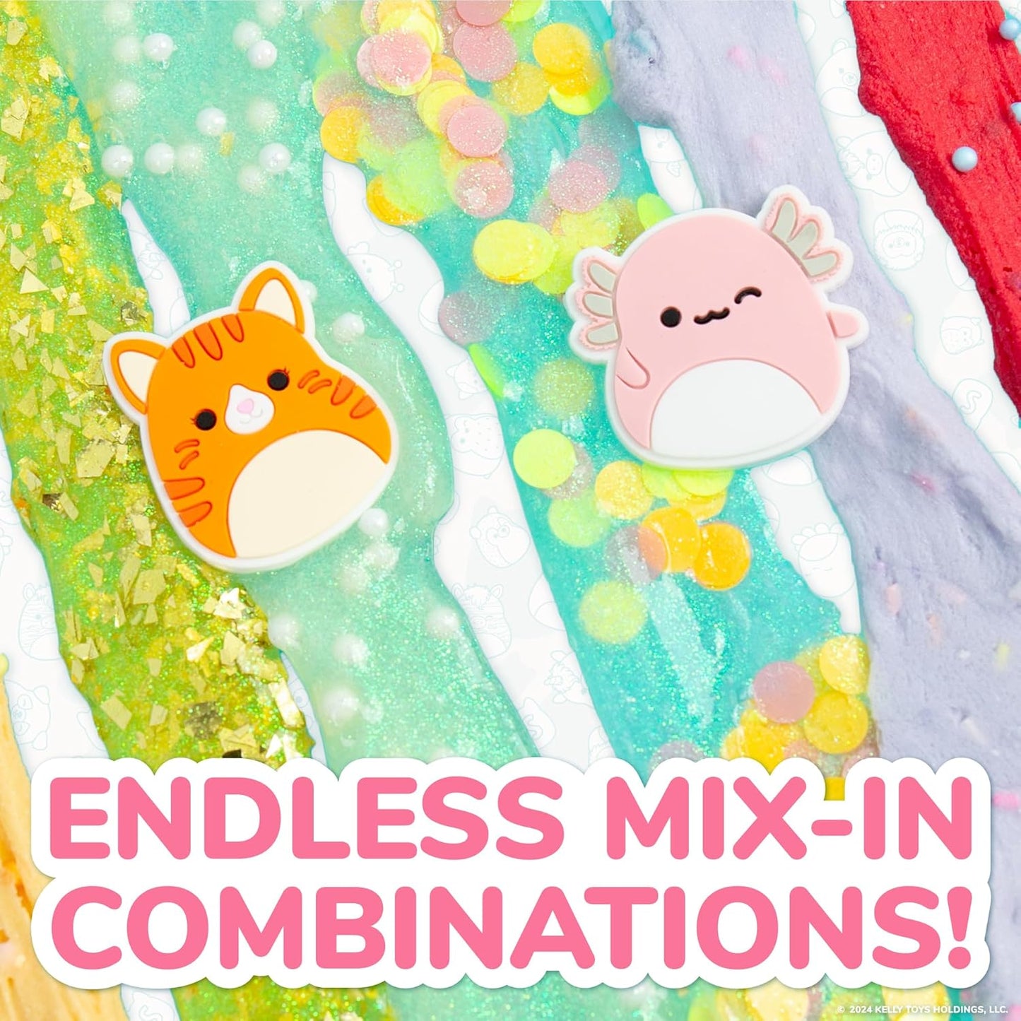 Squishmallows Ultimate Slime Mix'Ins, 10-Pack, Glitter & Cloud Slime