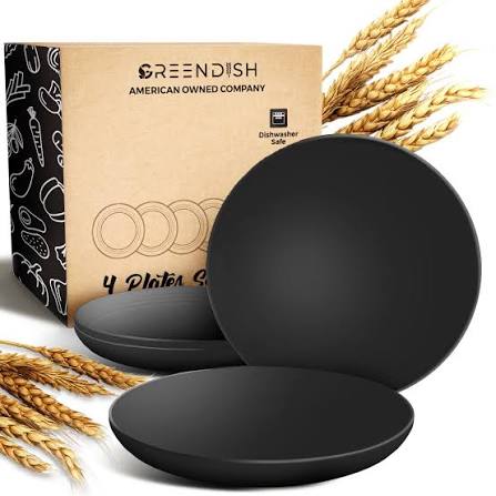 8" Wheat Straw Plates Set of 4