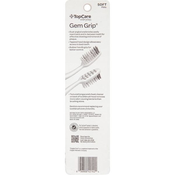 TopCare Toothbrushes, Soft, 4ct